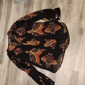 Daniel Rainn flowy print top sz large